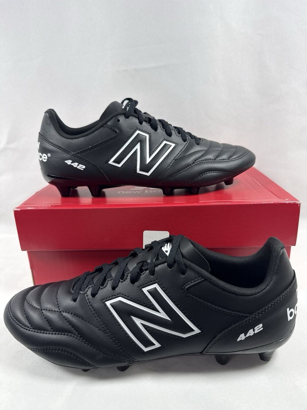 New Balance 442 V2 Team FG Soccer Cleats Men’s Size 12 NIB Black White